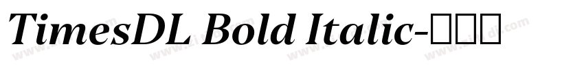 TimesDL Bold Italic字体转换